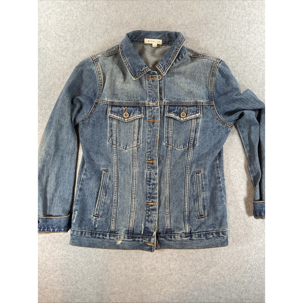 WishList Blue Jean Jacket Women's Large #408